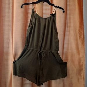 Army green romper